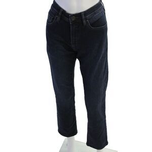 Jack of Spades Unisex Cropped Straight Jeans Dark Blue Size 30